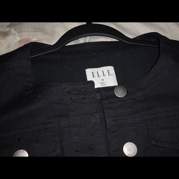 BRAND NEW! ELLE Collarless Denim Jacket - Picture 5 of 8